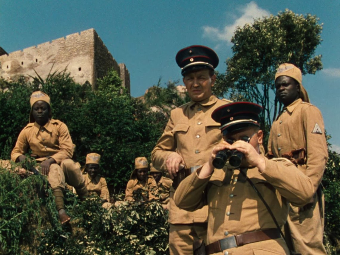 The enemy and his conscripts prepare to open fire.